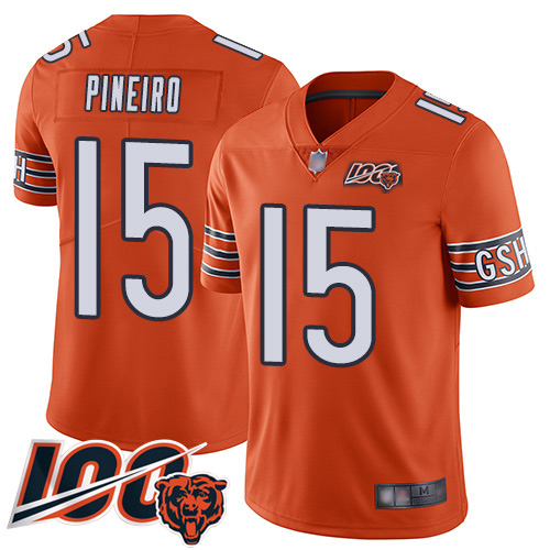 Chicago Bears Limited Orange Men Eddy Pineiro Alternate Jersey NFL Football 15 100th Season